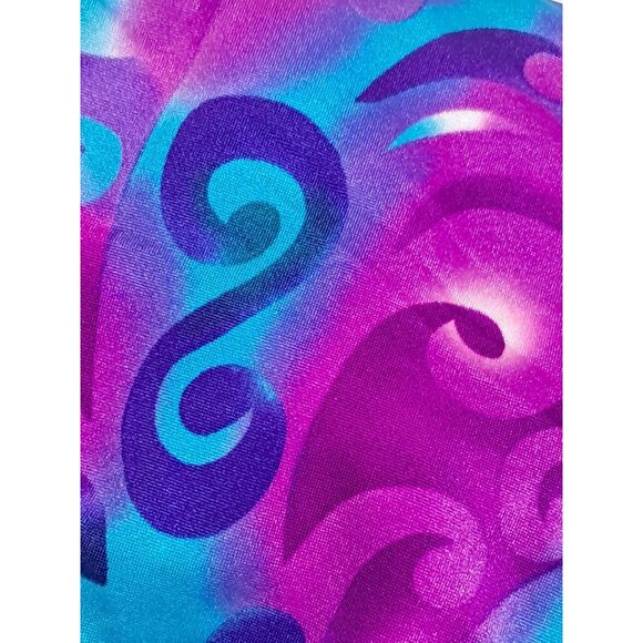 Special Delivery Maternity Swimsuit Size 9/10 Purple & Blue Swirl Made In USA V - Picture 7 of 7